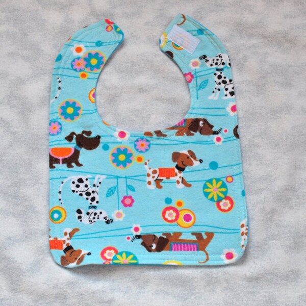 Baby Boy Bib - SALE - Cute Dogs a Great Baby Gift Idea for New Mother, Drool Bib