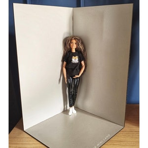 Dollhouse roombox KIT, 2 walls and floor in 1:6 scale, DIY