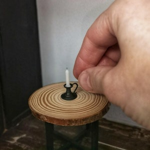 Miniature candle holders, 1:12 scale, miniature furniture and accessories