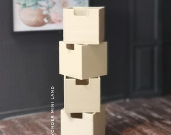 Miniature boxes, 1:12th scale, miniatures furniture and accessories, doollhouse decoration