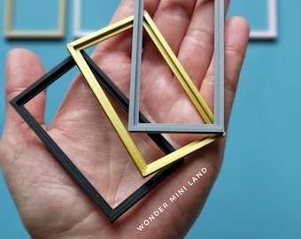 Miniature picture frames for dollhouse decoration, 1/12th & 1/6th scale, miniatures furniture and accessories