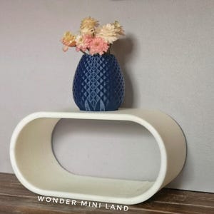 Miniature oval coffee tables in 1:12 scale, miniatures furniture and accessories, dollhouse decoration