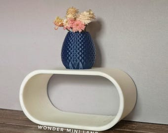 Miniature oval coffee tables in 1:12 scale, miniatures furniture and accessories, dollhouse decoration