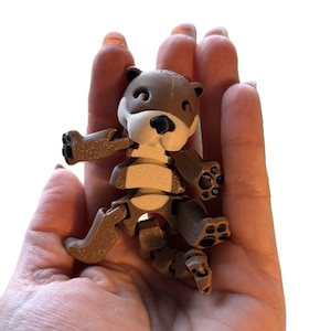 3D printed Otter; Articulating Flexi Fidget; 3D toy