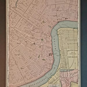 Antieke kaart uit 1905 van de Big Easy: New Orleans (Louisiana) door Rand McNally