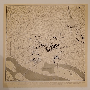 Vintage 1935 Stadtplan von Washington D.C. von Rand McNally and Co.