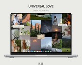Self Growth Vision Board - Manifestation Wallpaper Laptop - Spiritual Aesthetic Collage - Universe Energy Background - Positive Affirmations