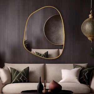 Asymmetrical Mirror - Irregular Mirror - Aesthetic Bathroom Mirror - Asymmetrical Design Mirror - Unique Asymmetrical Wall Decor