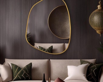 Asymmetrical Mirror - Irregular Mirror - Aesthetic Bathroom Mirror - Asymmetrical Design Mirror - Unique Asymmetrical Wall Decor