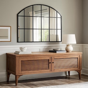 Arched Window Mirror, Arch  Irregular Mirror For Diningroom, Window Pane Mirror for Farmhouse, Full Body Wall Mirror, Bathroom Window Mirror