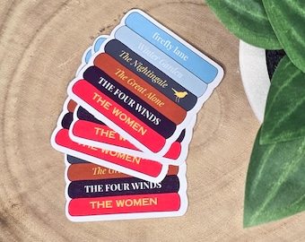 Kristin Hannah Book Stack Stickers | Bookish Stickers | Book Stack Stickers | The Women Sticker | The Great Alone Sticker | Kindle Decal