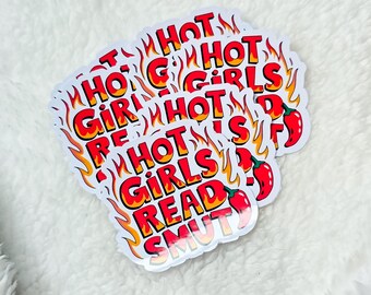 Hot Girls Read Smut Sticker | Bookish Sticker | Kindle Decal | Laptop Decal | Series Sticker | Smut Reader Sticker | Bookish Gifts | Smut