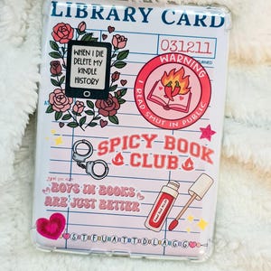 Smut Library Card Kindle Insert | Paper Insert Clear Kindle Case | Kindle Accessory | Bookish Gift | Paperwhite Case Insert | Kindle Insert