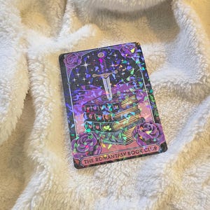 Romantasy Book Club Kindle Insert | Holographic Kindle Insert | Paper Insert Clear Kindle Case | Kindle Accessory | Bookish Gift
