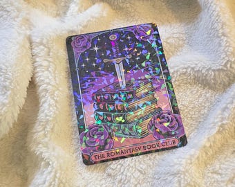 Romantasy Book Club Kindle Insert | Holographic Kindle Insert | Paper Insert Clear Kindle Case | Kindle Accessory | Bookish Gift