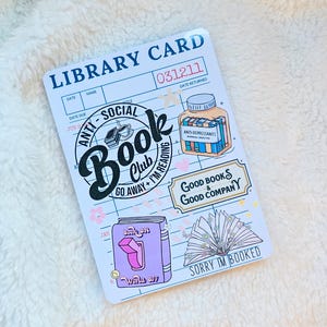 Anti-Social Book Club Kindle Insert | Paper Insert Clear Kindle Case | Kindle Accessory | Bookish Gift |Paperwhite Case Insert |Library Card