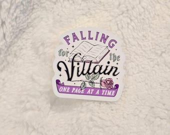Falling for the Villain Sticker | Bookish Sticker | Kindle Decal | Laptop Decal | Book Lover Gifts | Book Lover Decal | Bookish Decal