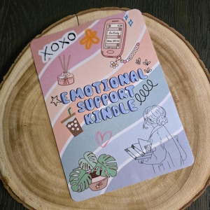 Emotional Support Kindle Insert | Paper Insert Clear Kindle Case | Kindle Accessory | Bookish Gift | Paperwhite Case Insert | Kindle Insert