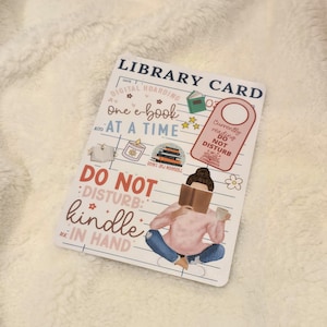 Do Not Disturb Kindle Insert | Library Card Kindle Insert | Paper Insert Clear Kindle Case | Kindle Accessory | Bookish Gift | Case Insert