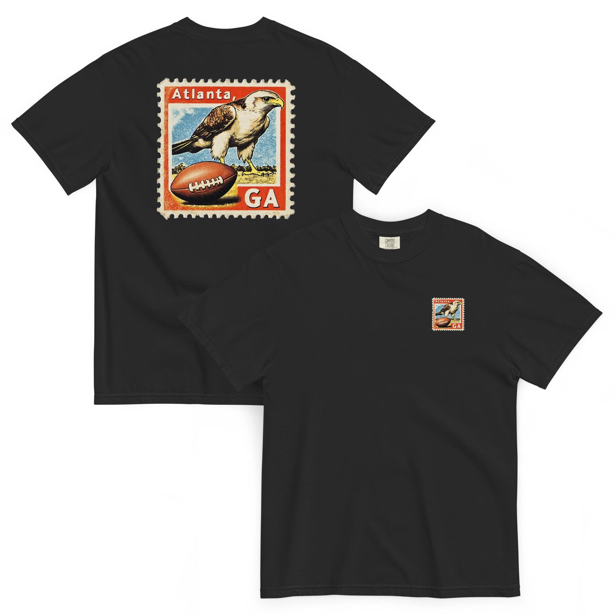 T-shirt Vintage 90s State Of Georgia - Impression All Over, Noir, Taille XL Homme, USA