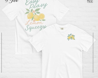 Easy Peasy Lemon Squeezy Comfort Colors T-Shirt: Retro Summer Tee