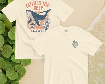 Glaube an das tiefe christliche T-Shirt: Comfort Colors Bibel Vers T-Shirt