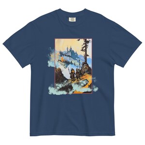Camiseta de Enanos de Fantasía Brillantes y Colores Cómodos: Camiseta con Gráfico de Enanos Coloridos: Camiseta de Fantasía Extravagante para Fanáticos de los Juegos de Rol y las Aventuras