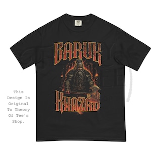 Comfort Colors® Axe of the Dwarves - Baruk Khazad! T-Shirt | LOTR-Inspired Graphic Tee | Fantasy Dwarf Battle Shirt | Gift for Tolkien Fans