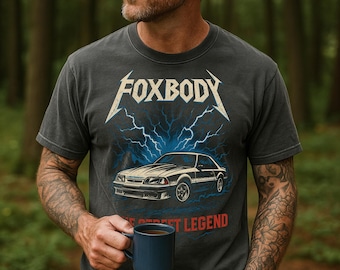 Foxbody T-Shirt | Retro 5.0 Muscle Car Tee | 80s Shirt for Men | Classic Car Shirt Gift | Car Enthusiast Streetwear | Tshirt