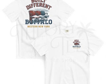 Built Different Buffalo Fan Shirt – Western New York Football T-Shirt – Vintage Stadium Seats Comfort Colors Tee, Game Day Shirt Gift.