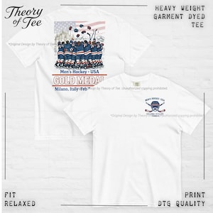Men's USA Gold in Milan Hockey Shirt – USA GOLD Hockey, 2026 Championship Keepsake, Comfort Colors Shirt | Vintage Style