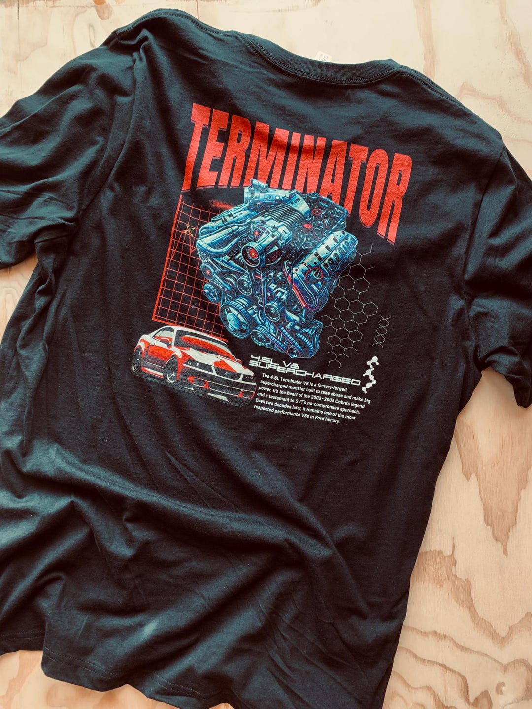2003-2004 Terminator Mustang Cobra 4.6L Supercharged Engine Tee
