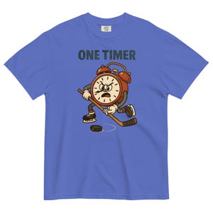 One Timer Hockey Tee – Retro Slap Shot T-Shirt – Vintage Hockey Graphic Shirt – Hockey Player Gift – Sports Fan Graphic Tee