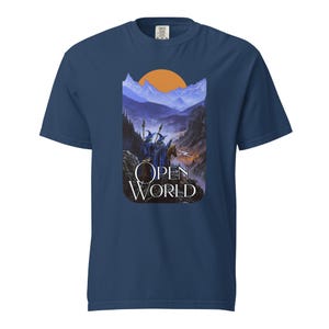 Open World – Epic Fantasy Wizards at Sunset Tee | Comfort Colors Magical Realm Shirt