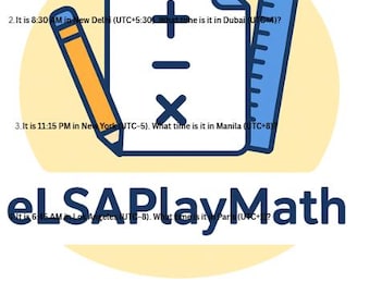 Wiskundig werkblad graad 5: tijdzone met antwoordsleutel