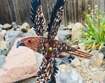Red-Tailed Hawk Whirligig (Body 9”/ Wings 11.25”)