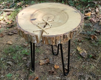 Live Edge Slab Table With Hairpin Legs…Local Pickup ONLY (Denver, CO)