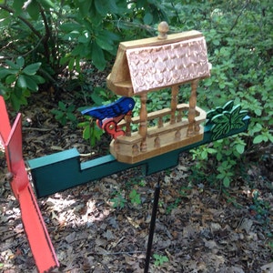 Bluebird Bird Feeder Whirligig