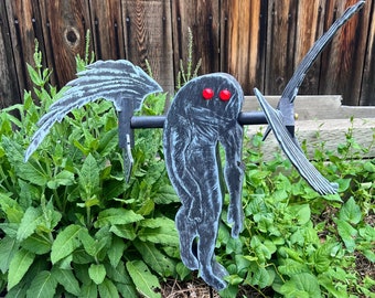Mothman Whirligig, Cryptid Garden Art, Made-to-Order