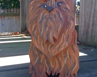 Wooden Yorkie Layered Dog