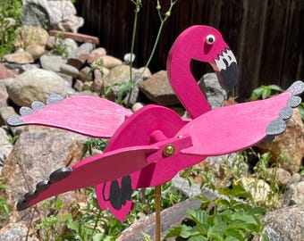 Flamingo Whirligig (Body 8.5”H/Wingspan 11.25” L)