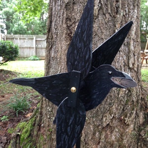 Crow Stealing Pecan Whirligig
