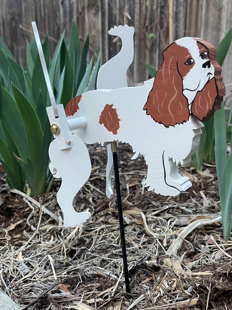 Blenheim Cavalier King Charles Spaniel Whirligig Body 8.5L x 5.75W/ Legs 8.25 image 6