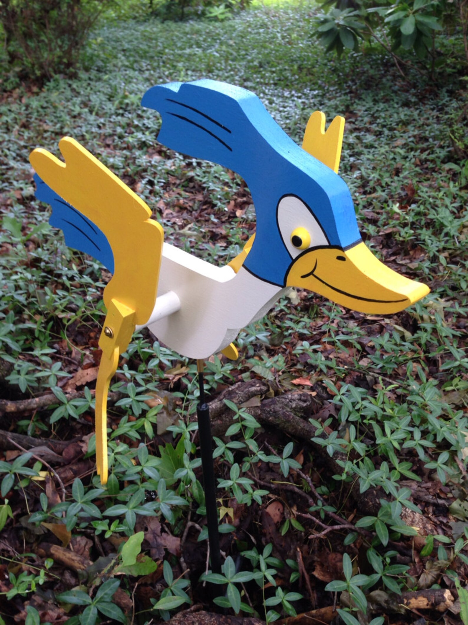 WhirliGig Spinner Road Runner - Windspinner Für Garten, 66cm, UV-beständig (inkl. Stange & Erdspieß)