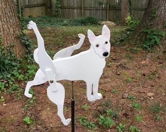 Mini Bull Terrier whirligig