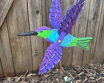 Purple Hummingbird Whirligig (Body14”)