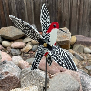 Woodpecker Whirligig (Body 7.75”L x 2” W/Wingspan 11” L/Beak 1.25”)