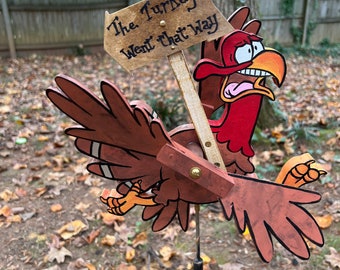 Running Turkey Whirligig…The Turkey Went That Way