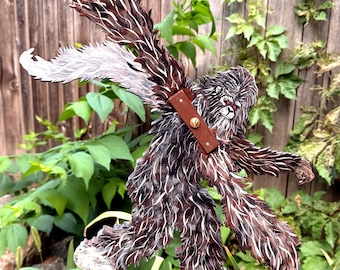Bigfoot Sasquatch Whirligig, Cryptid Garden Art