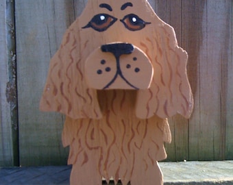 Wooden Cocker Spaniel Layered Dog